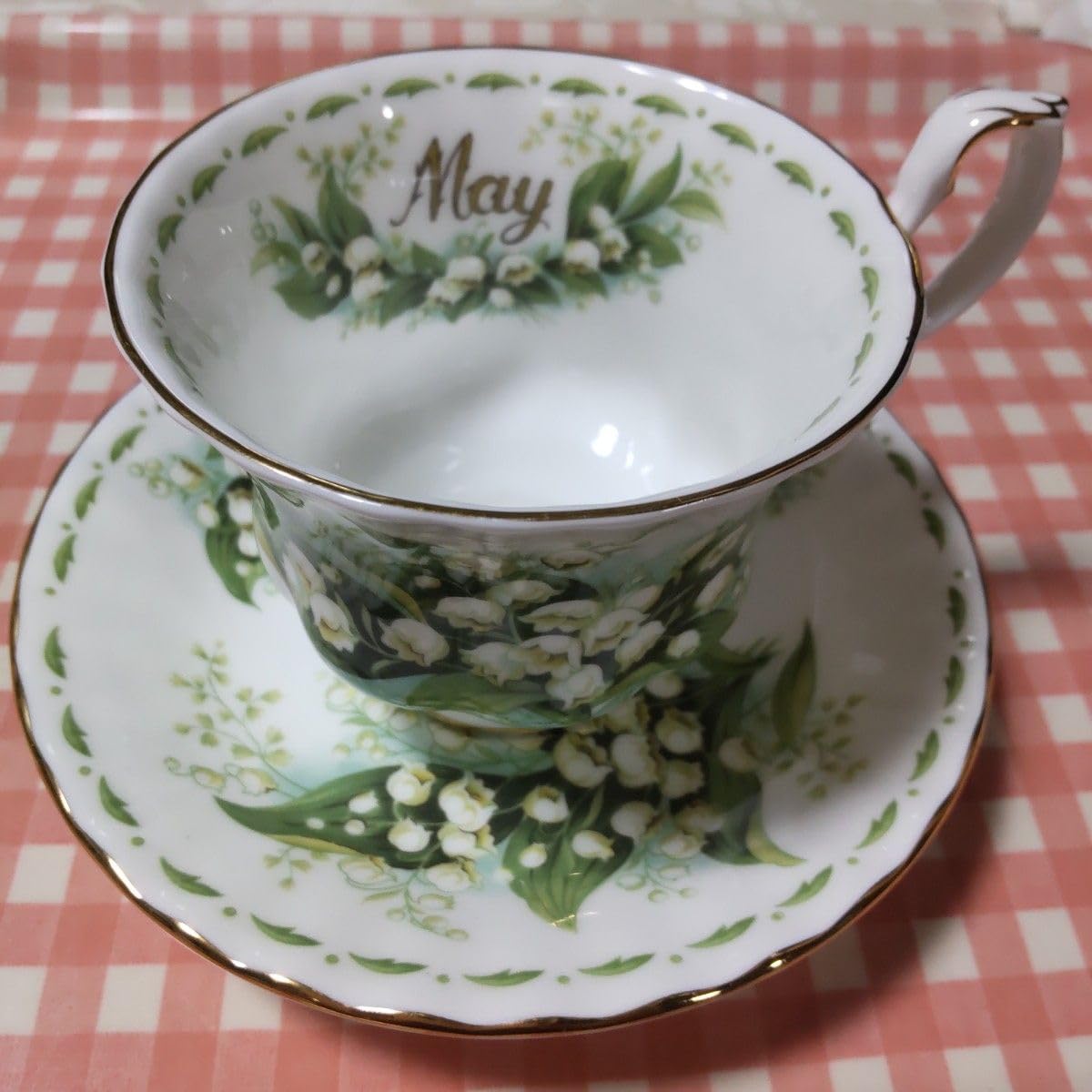 Amazon.co.jp: Royal Albert カップ&ソーサー 1客 May 5月 すずらん 廃
