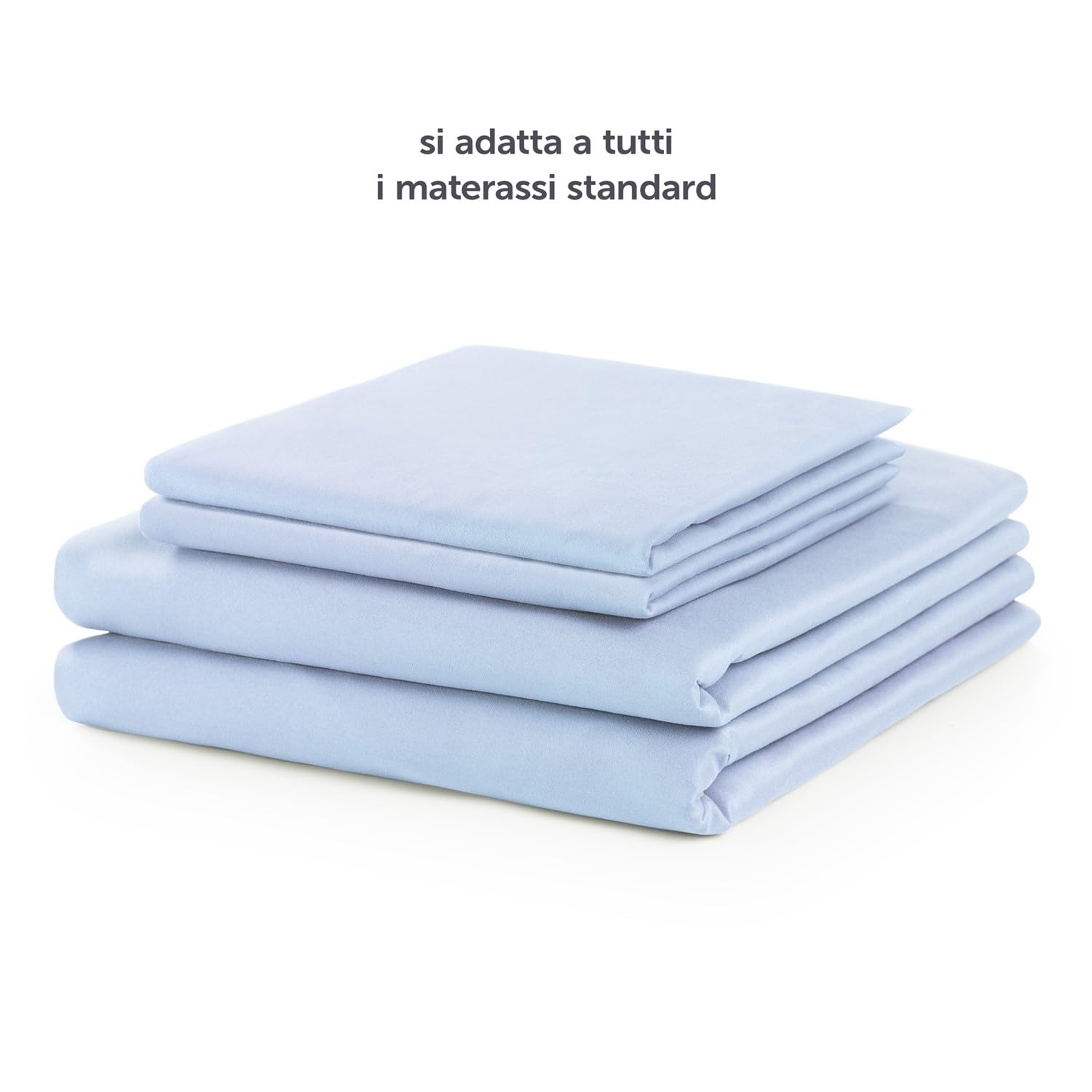 Blumtal Set lenzuola una piazza e mezza 3pz - lenzuola 1 piazza e mezza certificato OEKO-TEX - lenzuolo angoli 150x200x30cm + lenzuola 1 piazza e mezza 240x275cm + 2x federa cuscino 50x80cm - azzurro