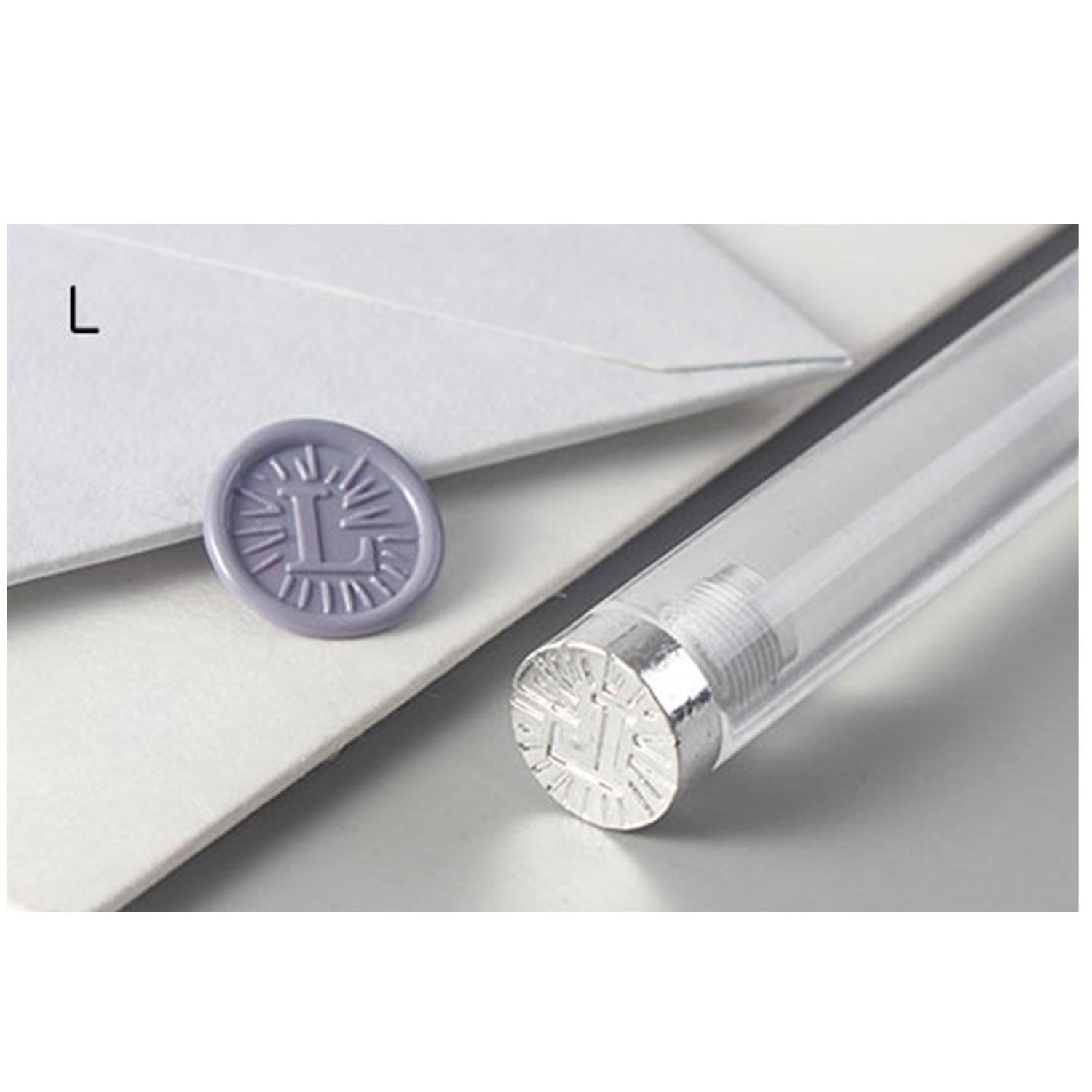 OTGui Initial Alphabet L Wax Seal Stamp, Vintage Letter Sealing Wax Seal Stamp with Removable Brass Head and Wooden Handle, for Wedding Party