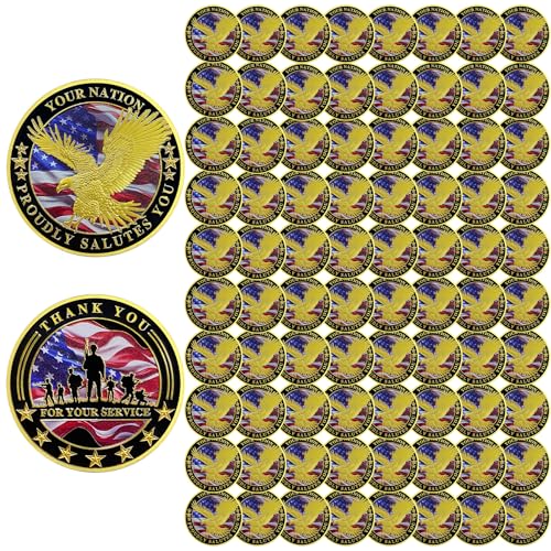 AtSKnSK 82 PCS Military Challenge Coin Thank You for Your Service