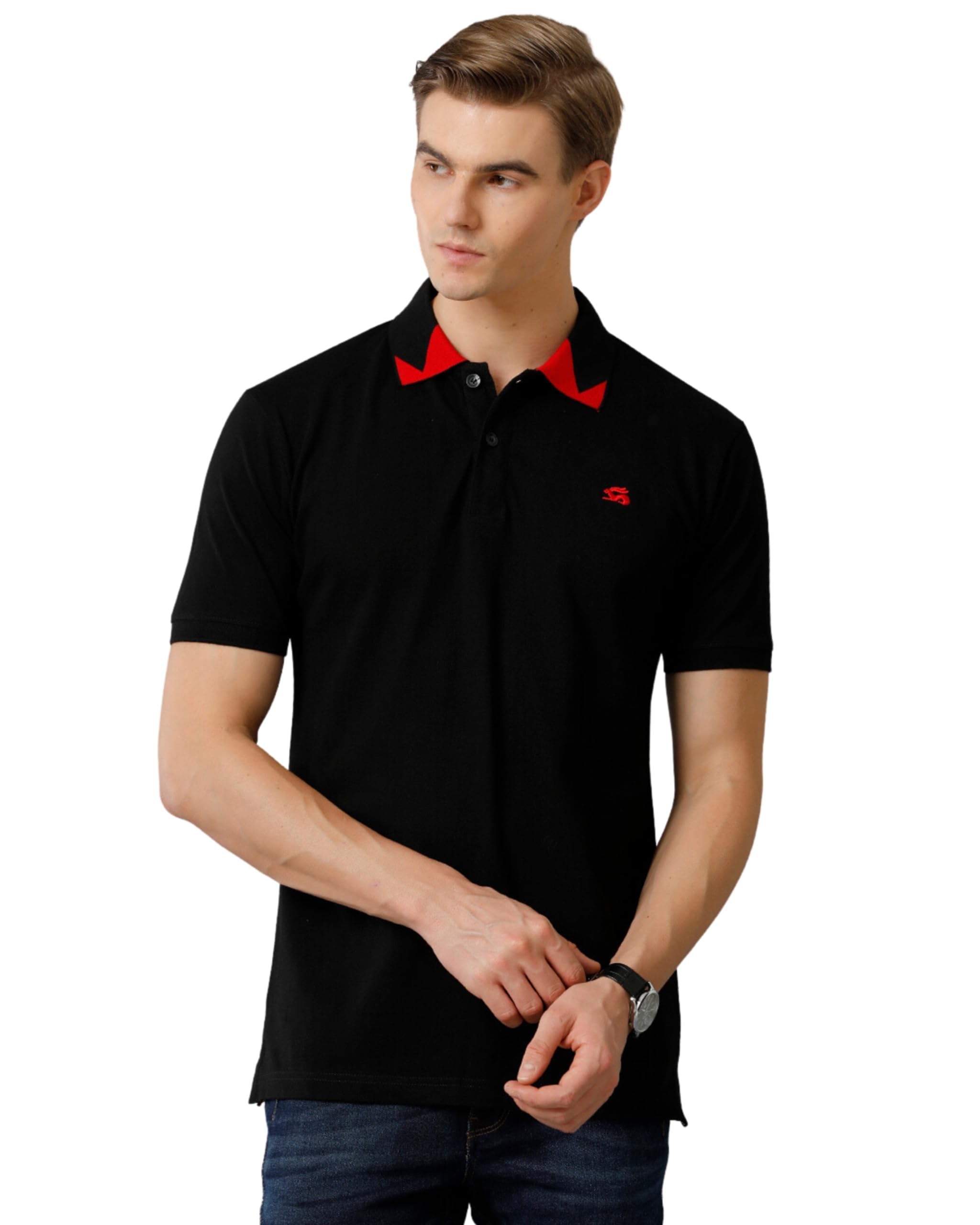 adro Men's Polo Collar All Over Printed Half Sleeve T-Shirt - 100% Combed Cotton - Ultra Soft - Regular fit T-Shirt for Men-picture-31