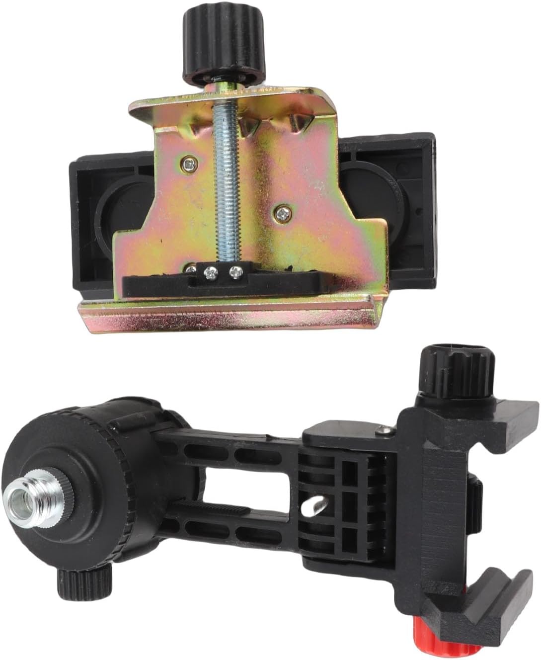 Garosa Fine Tuning Bracket Level Adapter L Shape Magnetic Pivoting Base Level Pole Mount 360 Degree Rotating Adjustable with Clip for Wall Ceiling Mounted
