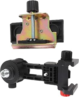 Fine Adjustment Bracket Laser Level Adapter L Shape Magnetic Rotatable Base with Adjustable Clamp for Wall Mounted Ceiling Mounted