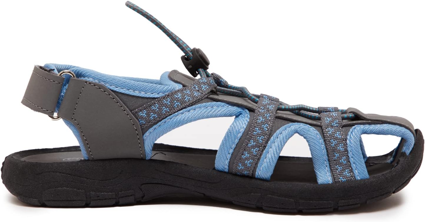 Skysole Boys Water Shoes, Rugged Closed Toe Back Strap Amphibian Sandals for Beach, Hiking & Outdoor Sports - Patterned/Solid
