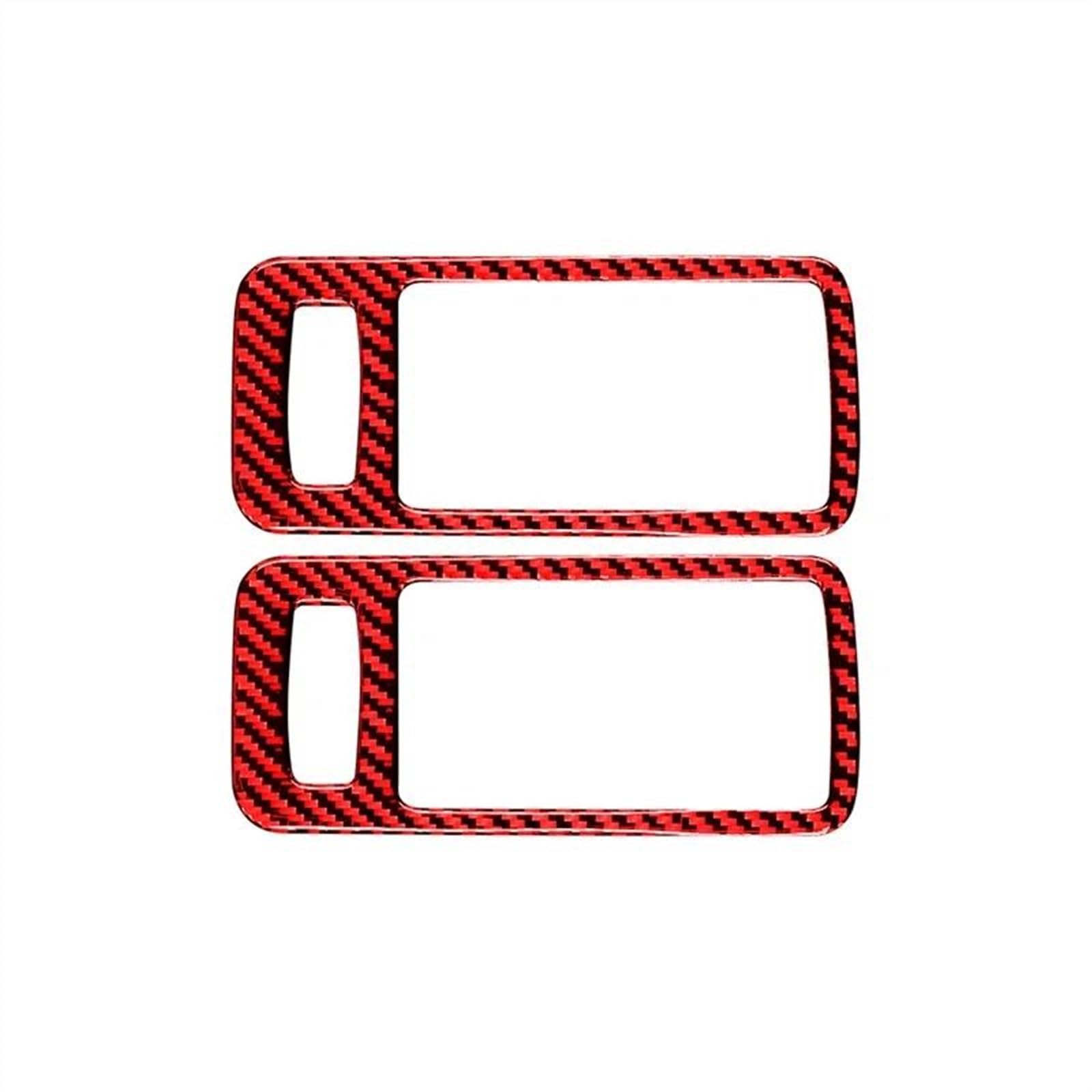 Carbon Fiber Car Interior Door Handle Sticker Decal Trim Frame Cover for Ford for Mustang GT 2005-2009 S197 Anti-dust(Rosso)