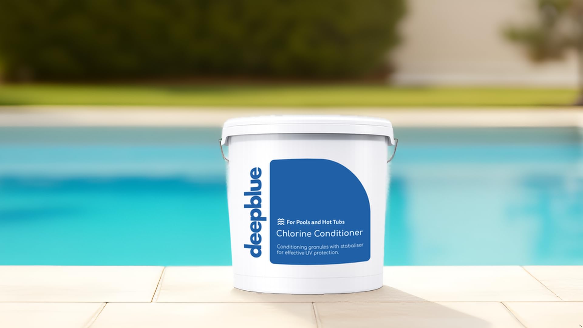 Deep Blue Pro Chlorine Conditioner and Stabiliser, Pool and Spa Treatment, 1000g Granules, UV Protection (10Kg)