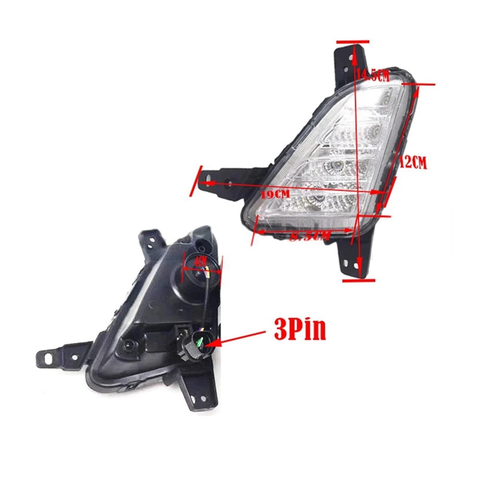 MEIZIYU Left LED Fog Light Fit For Hyundai Sonata 2018-2020 Car Front Bumper Fog Lamp Daytime Running Light Assembly światła do jazdy dziennej do samochodów
