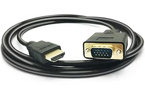 15 Pin Monitor Cable: HDMI to VGA Cable 6Ft, M/M 1080P HDMI...