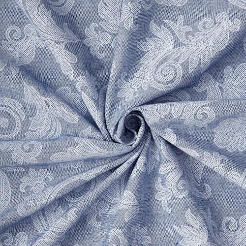 Image of Encasa XO Chambray Cotton Floral Cushion Covers | Red (Set of 2) I 16 inchx16 inch (40x40 cm) I Covers Only, No Insert I Decorative Floral Square Pillowcase I Machine Washable