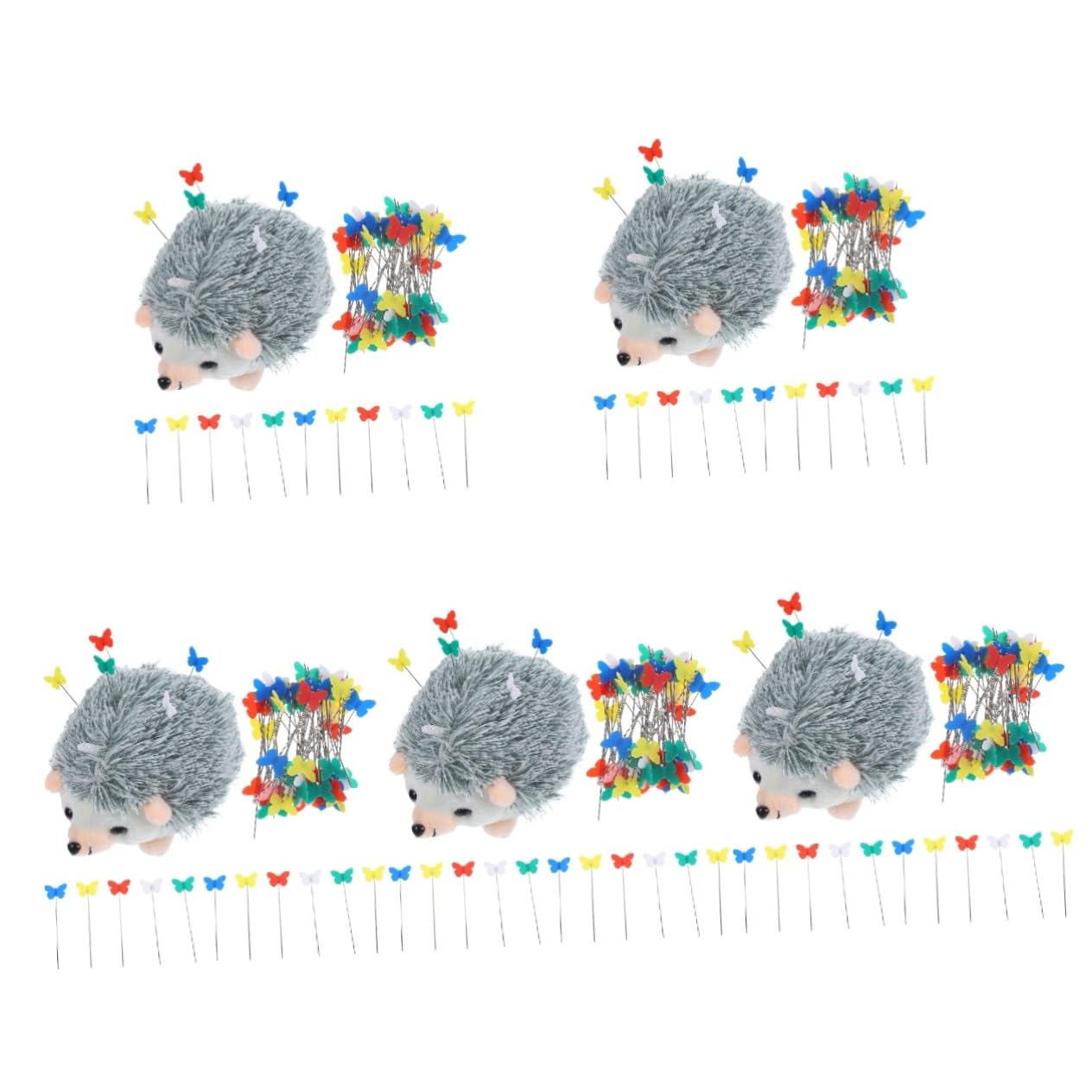 EXCEART 5juegos Hacer Un Alfiletero De Erizo De Peluche Cojín Para Portátil Kit De Costura Divertido Para Manualidades y Decoración