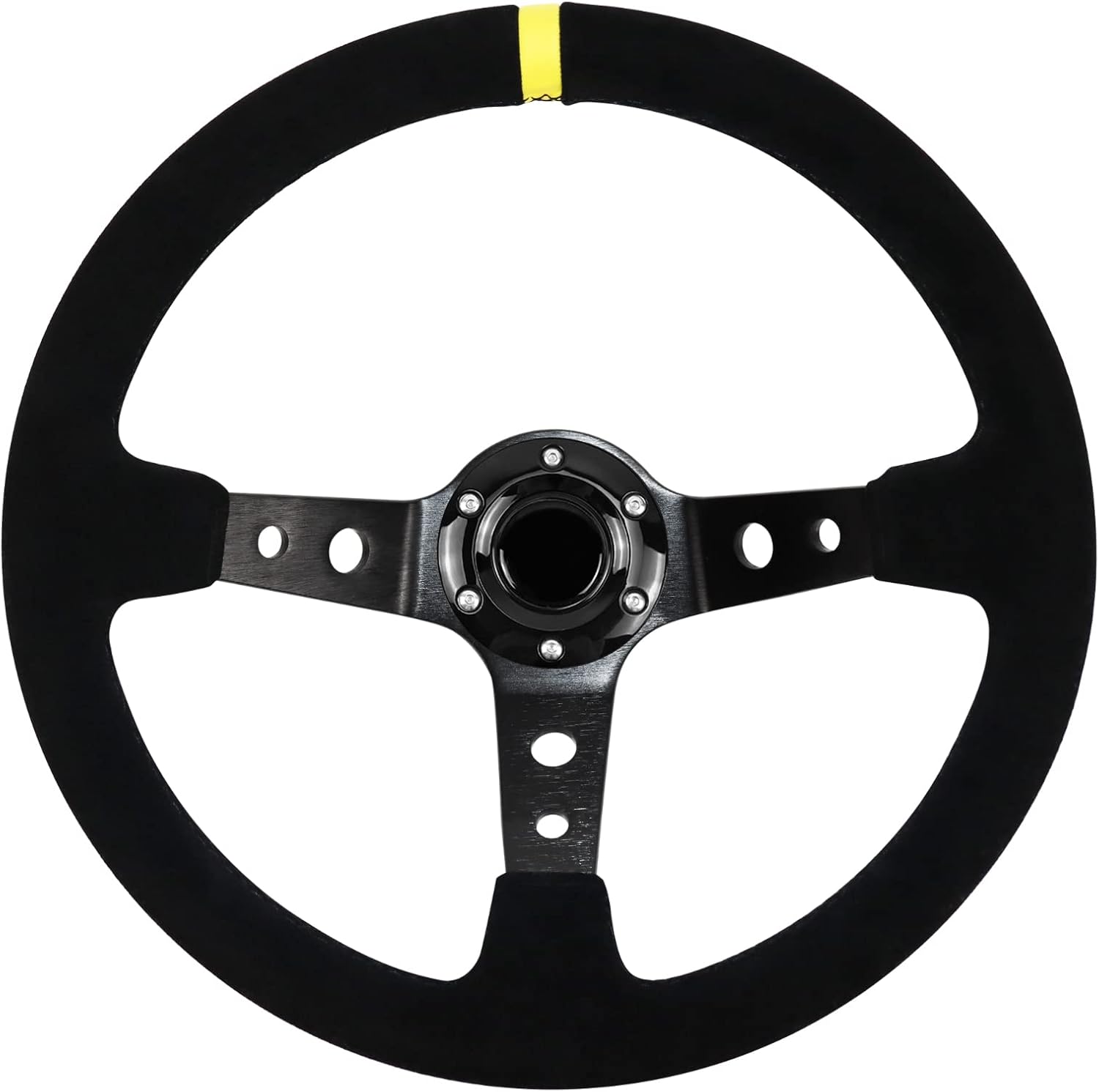 MOTAFAR Universal Racing Steering Wheel, Gaming Steering Wheel 13.6" 6