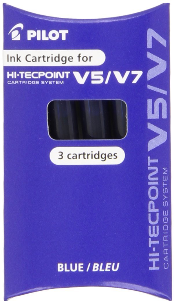 Pilot V5/V7 Cartridge Blue 1 Pack of 3 Cartridges