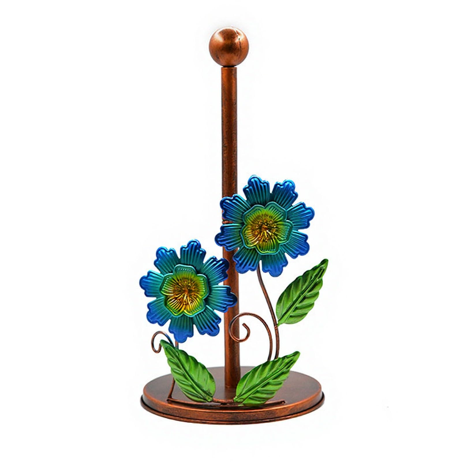 Glifora Kitchen Paper Towel Rack, Vertical No-Drill Holder - with Weighted Base, Sunflower Design, Dispenser for Kitchen and Bathroom Decor