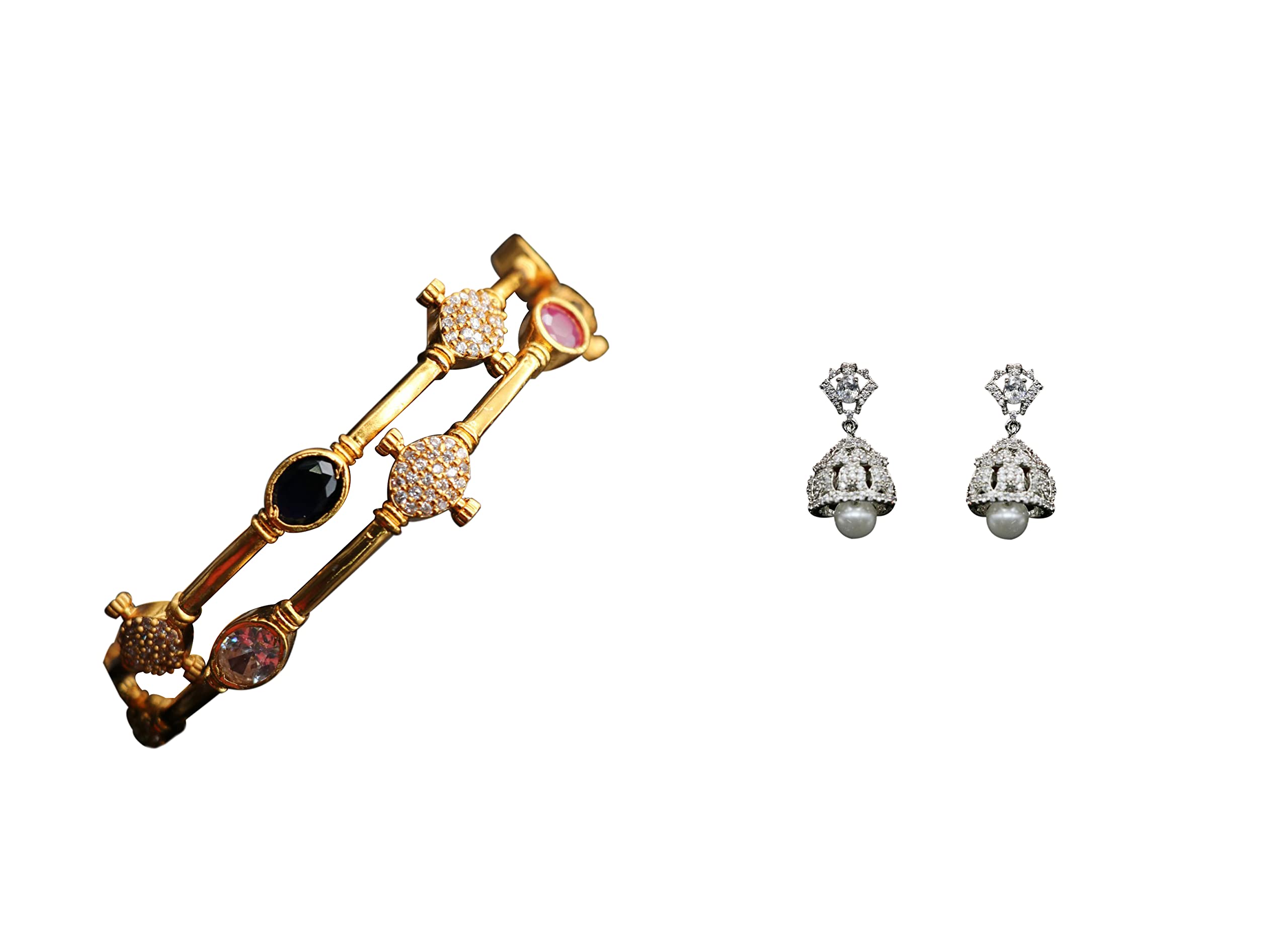 GenericRC AKSHYA Jewellery Gold Plated Bangle for Women With Combo