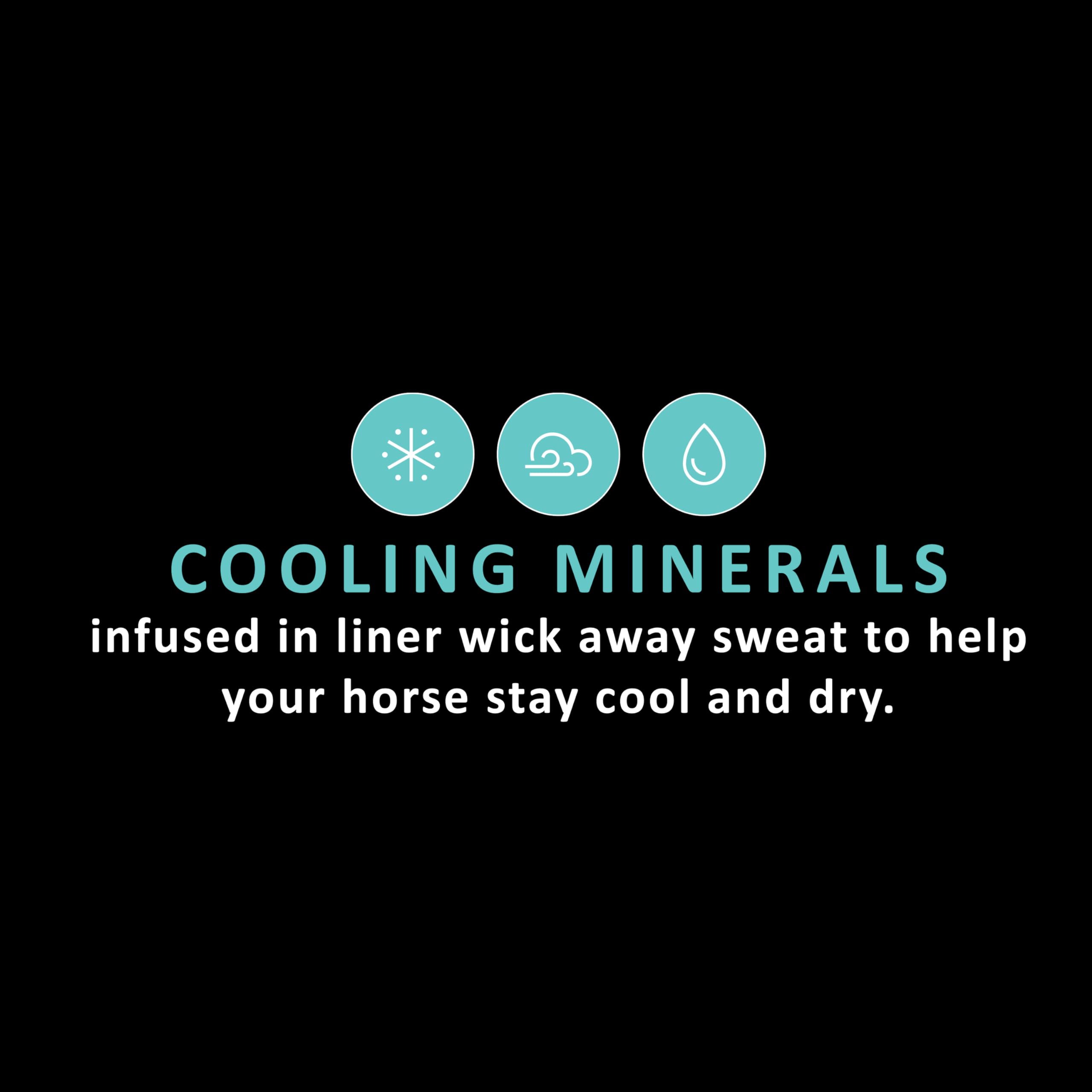 Professional's Choice 2XCOOL English Girth | Cooling Minerals Infused in Liner | V-Shaped Design for Pressure Distribution | Honeycomb Silicone Soft Grip | 56