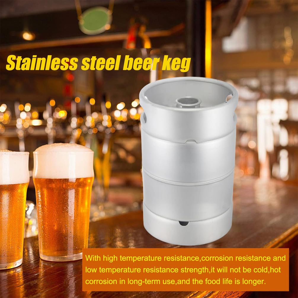 Mini Barril De Acero Inoxidable De 2L Con Grifo, Sistema Dispensador De Cerveza Artesanal Presurizado Para Elaboracion Casera