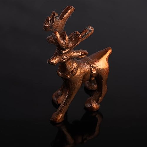 Miniatura 4 de Wonder Care Figura de reno de Navidad  Decoración del hogar para sala de estar  Venado de Navidad de pie  Estatua de mesa  Figuras de reno en