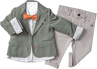 Wear Sierra Infant and Toddler Boys 3-Piece Suit with Fully Lined Jacket, Pants and Button Up Shirt