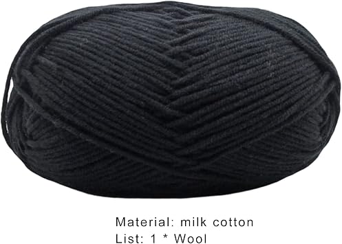 Ultra Soft 4Ply Milk Cotton Yarn for Crocheting and Knitting - Professional Needlework DIY Wool for Home Projects - Dark Blue
