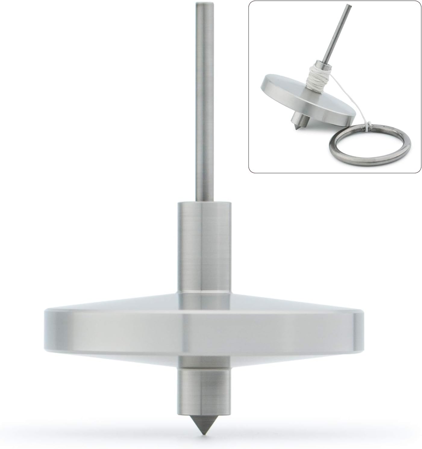 Spinning Top (Pull String), Last 7-15 Minutes on Hard&Smooth Surface (Best Record 26 Minutes), Waste Your Time Efficiently, EDC Desk Toy, Pricision Gyroscope, Unique Gift