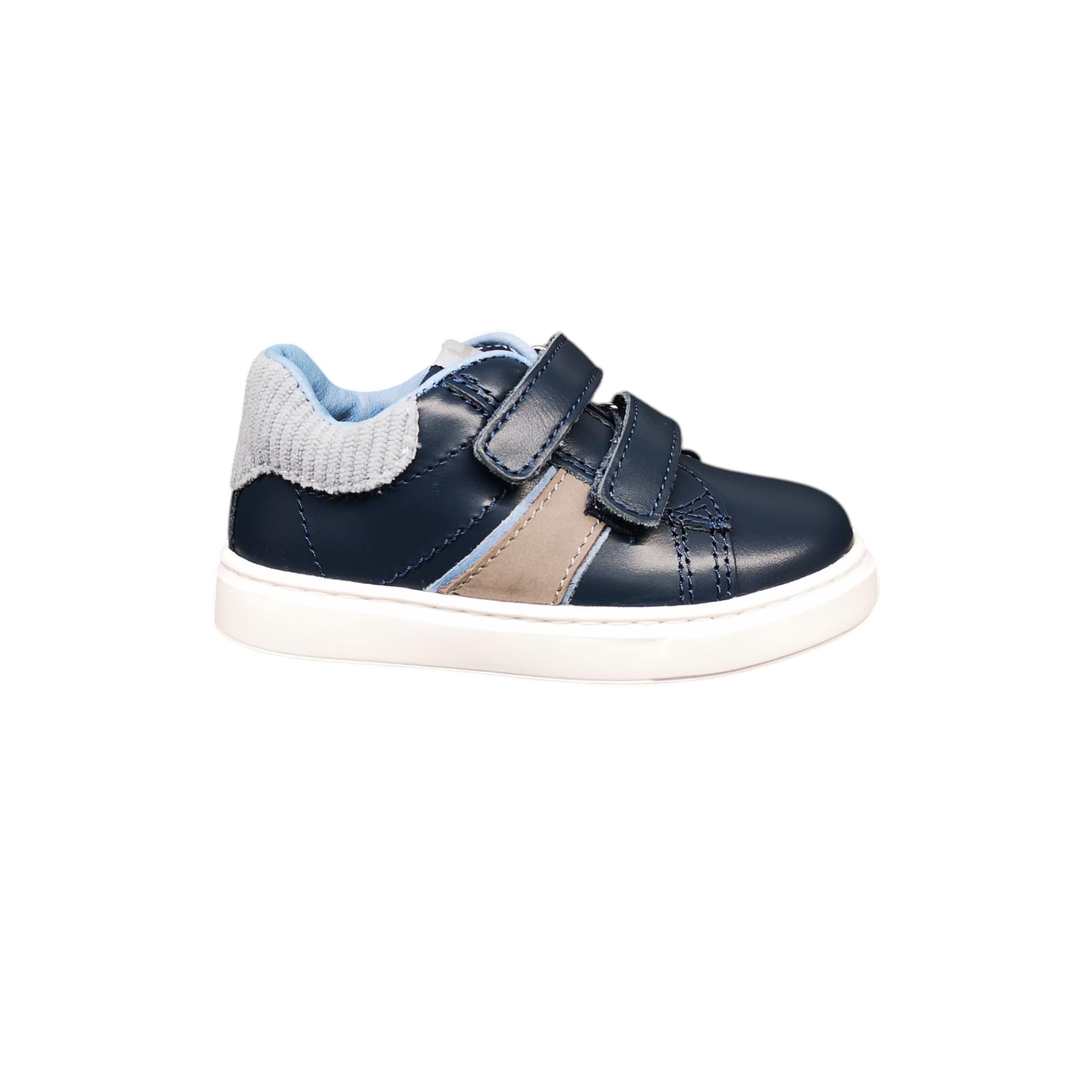 Balducci Primo Passo, Scarpe per Bambini in Pelle Naturale, Doppio Strappo, Suola in Gomma Morbida. Numerazione dal 20 al 26