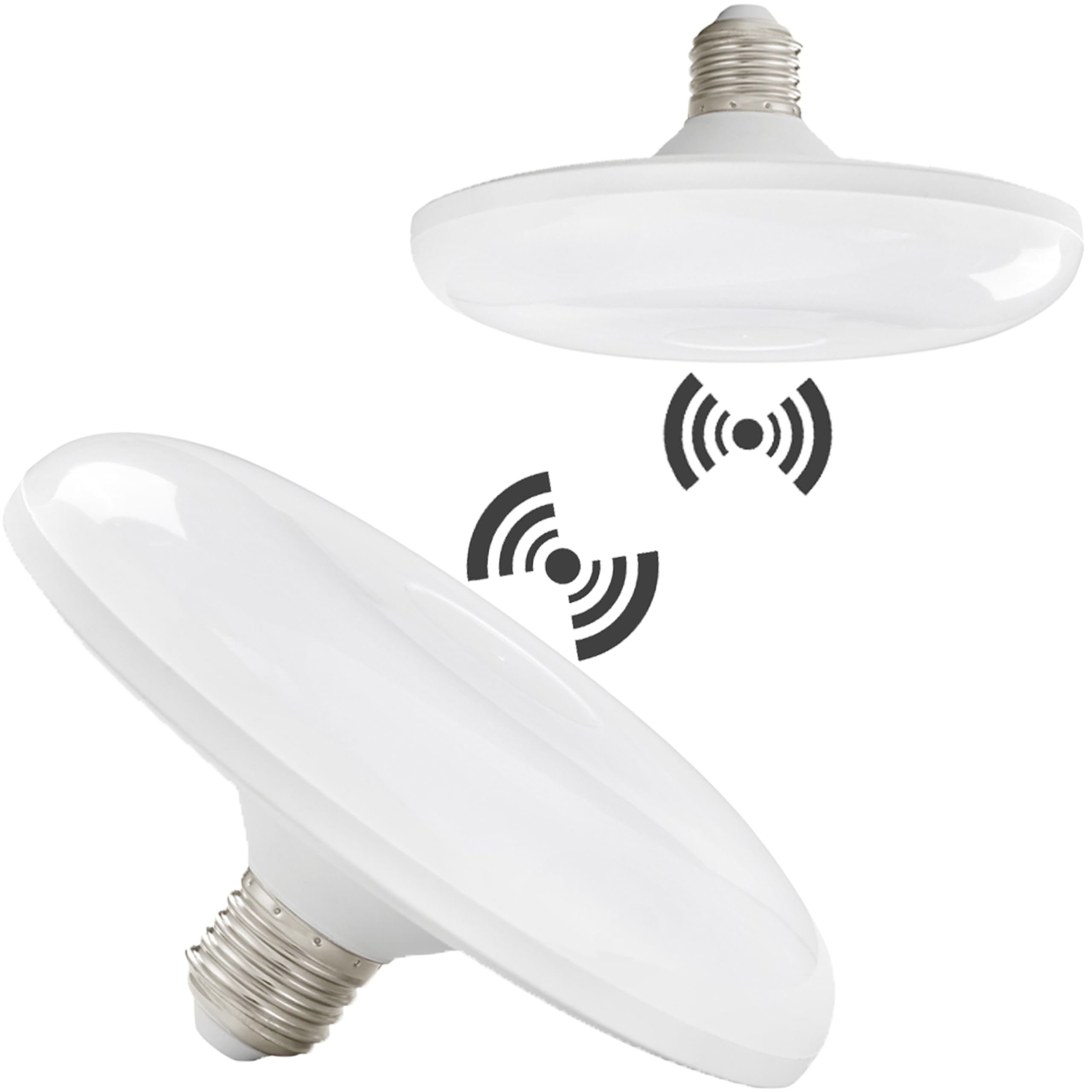 Vanpus Glühbirne Mit Bewegungsmelder E27 LED Warmweiss Filament 2700K 15W Lichtsteuerung Radarlampe ‌Automatische Erkennung: Licht ein-/ausschalten 2 stk UFO Aussehen