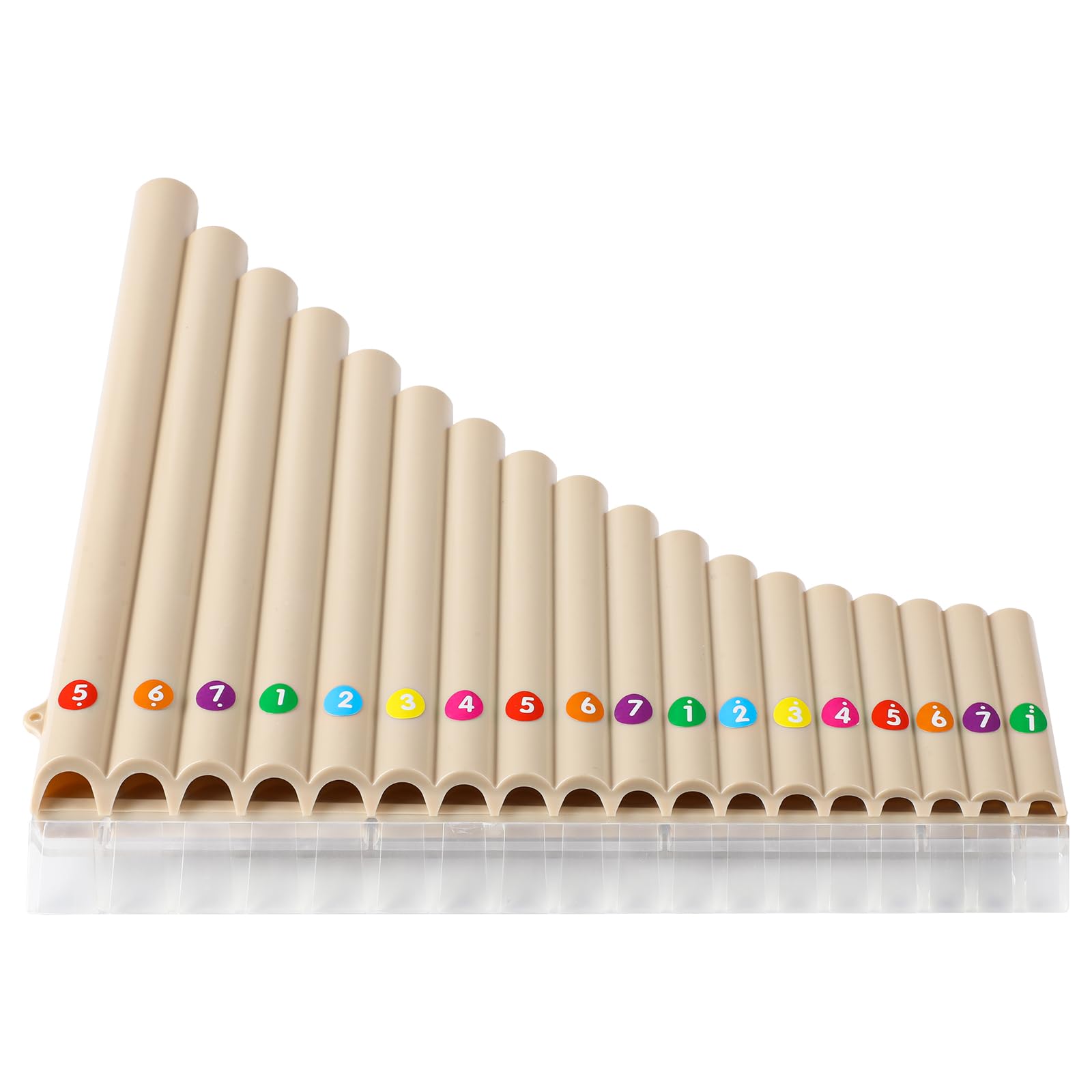 Flûte en do à 18 tuyaux – Design instrument pour un jeu facile, parfait pour les étudiants et les débutants (Lvory)