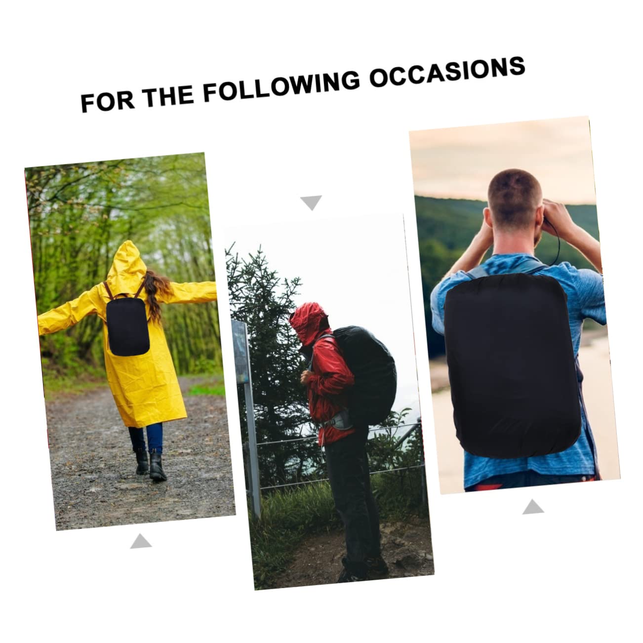 Yardwe 3pcs Backpack Rain Cover for Hiking Camping and Climbing Portable Storage Protector for Backpacks Lightweight Tear Resistant and Breathable Space-Saving Design for Outdoor