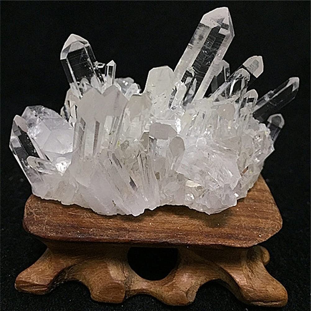 Salud y hogar Grupo de Cristal Blanco Natural de especímenes Originales (Size : 400g)