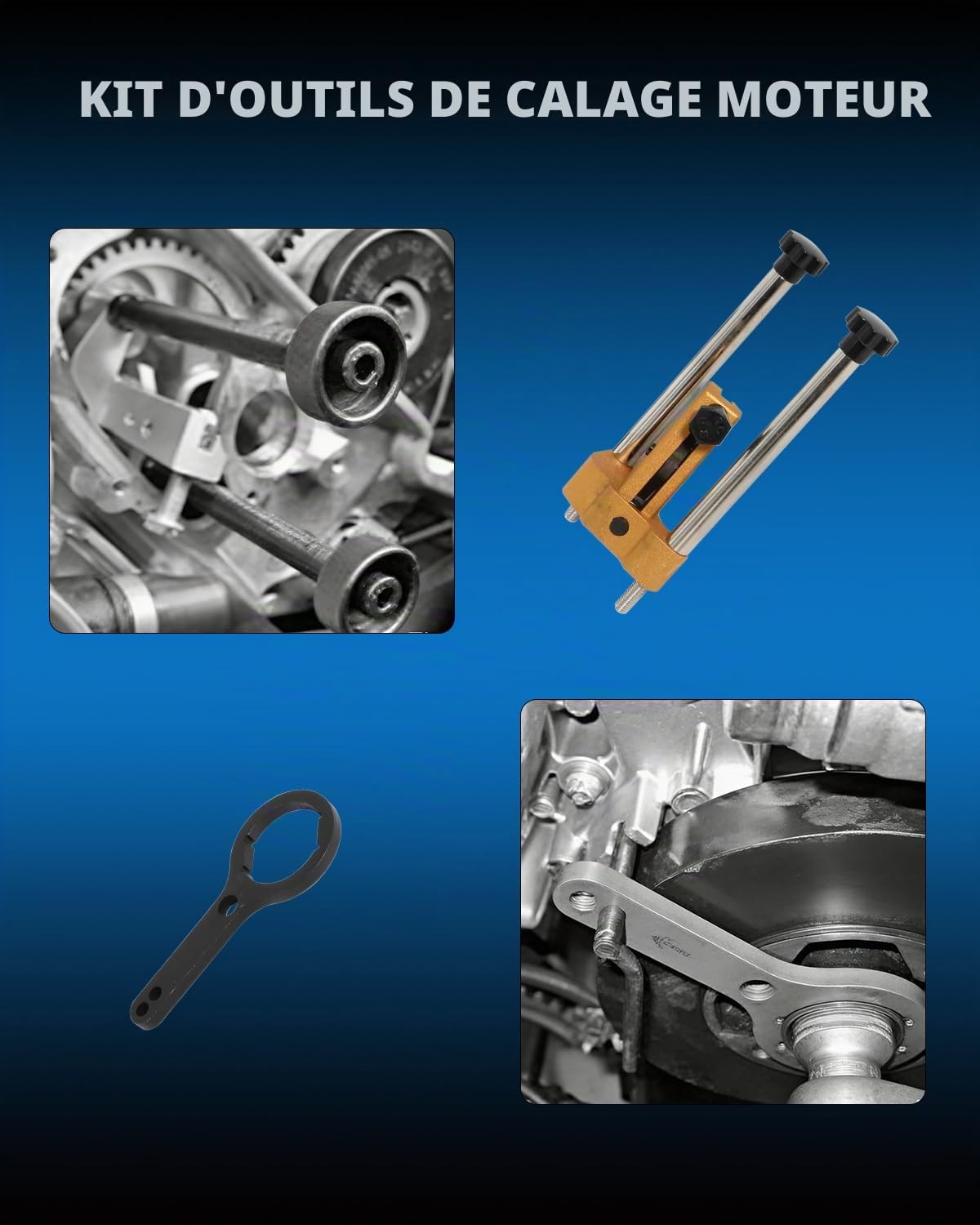 DPTOOL Kit d'outils de Verrouillage de Calage du Moteur Compatible avec BMW V8 N63 S63 (sans levée de soupape) N65 N74 X5 X6 Drive 750I 760I Outil de Verrouillage du tendeur d'arbre à cames