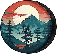 Vista 15 de Delerain Dinosaur Moon - Cubierta de rueda de repuesto para neumáticos, protector solar impermeable para caravana, remolque, RV, SUV, camión