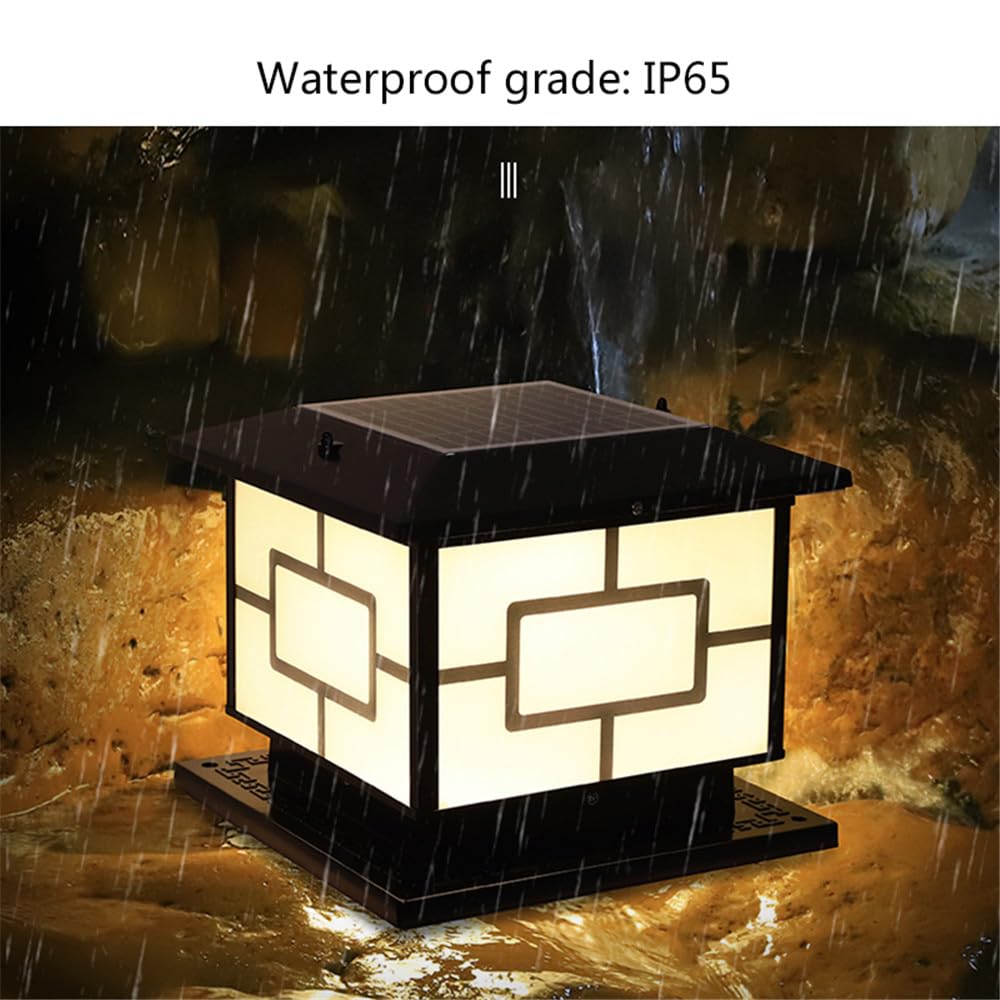 Solar-Pfostenlampe für den Außenbereich, wasserdicht, IP65, für modernes Haus, Villa, Garten, Hof, Veranda, umschließende Wand-LED-Leuchten