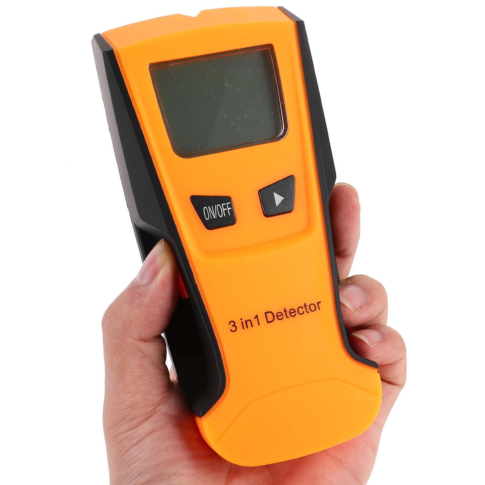 3-in-1 Wanddetektor, Wandmetalldetektor mit Analoganzeige, Orange | Kunststoffgehäuse, Erkennt Metallobjekte und Nägel, Unterstützt Holz und Leitungsortung