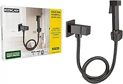 Kokay Ducha Higiênica Completa Luxo Metal Preto Fosco
