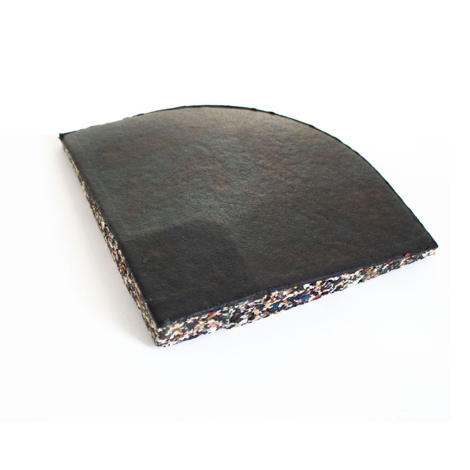Bodypower Composite Rubber Floor Tile - Interconnecting - 150 x 150 x 20mm Corner (Black)
