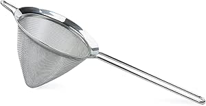 RSVP International Endurance Kitchen Collection, Stainless Steel Fine Mesh Conical Sieve/Colander, Multi-Purpose for Cooking, Baking, Loose Leaf Tea, Bar Strainer Cocktails, 4.75-Inch