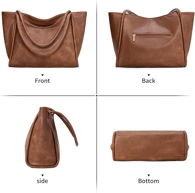 Bolso Tote para Mujer con Cierre de Cuero Vegano miniatura 7
