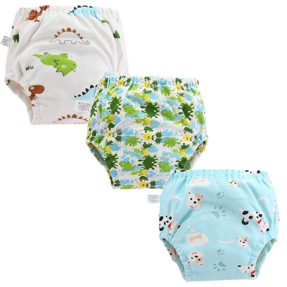 Set di 3 Mutandine di Apprendimento Training Pantaloni Vasino Intimo Lavabili Riutilizzabile per Bambini Piccoli