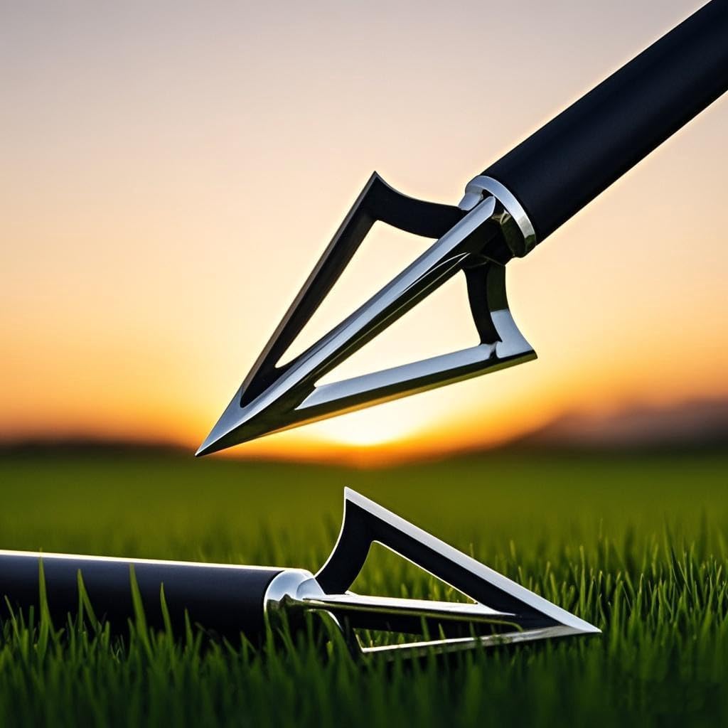 LightingU Archery Broadheads Fixed Blades Stainless Steel Hunting Broadheads for Crossbow Recurve Bow and Compound Bow