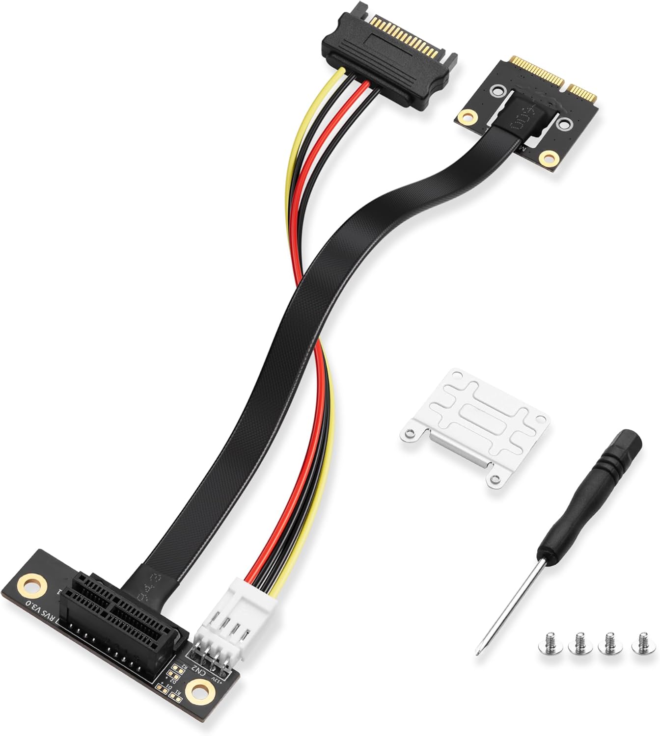 SinLoon Mini PCIE Wireless Network Card to PCIe X1 Extender Cable Mini-Pcie Male to PCI-E X1 Female Riser Cable 20CM