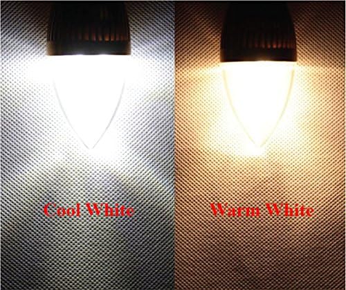 New E12 Candle 6W LED Cool White Light Super Energy Saving Bulb (2 pcs)