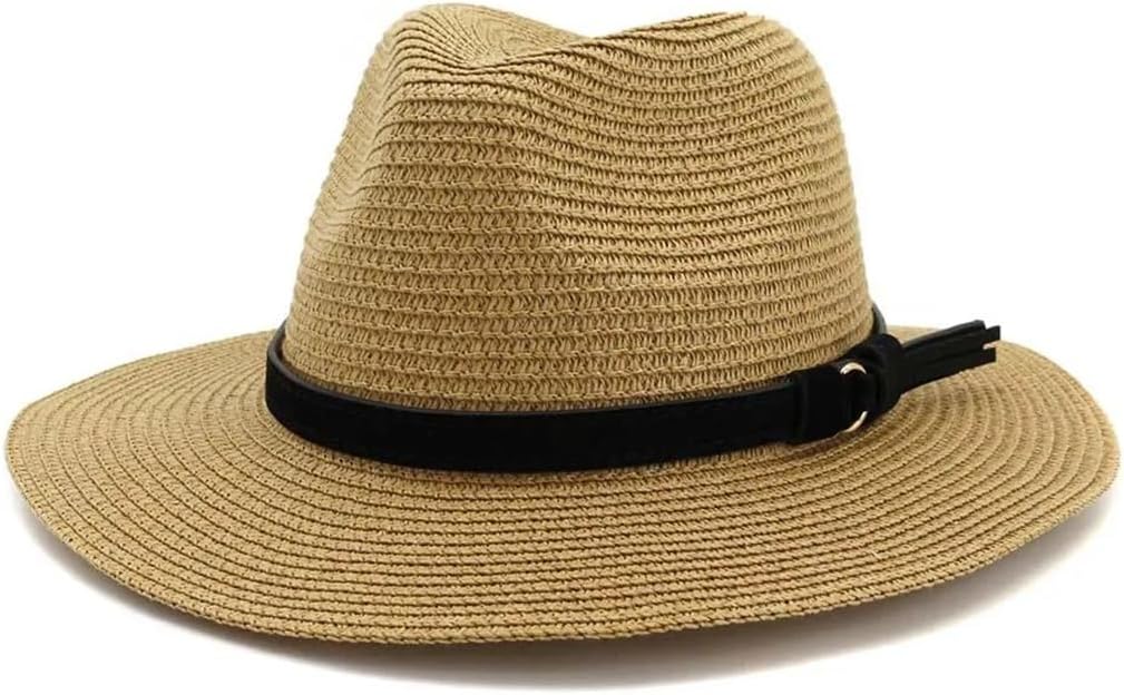 Women's Straw Hat British Style Panama Church Jazz Hat Summer Beach Vacation Sun Hats