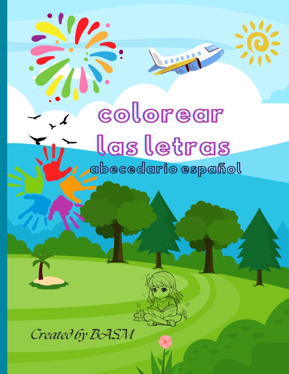 Colorear las letras - abecedario español: Libro de Colorear Educativo para Niños – Letras del Abecedario Español