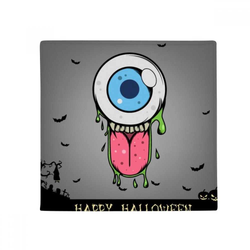 Tapis de sol carré Halloween Alien 60x60 cm pour salon et cuisine