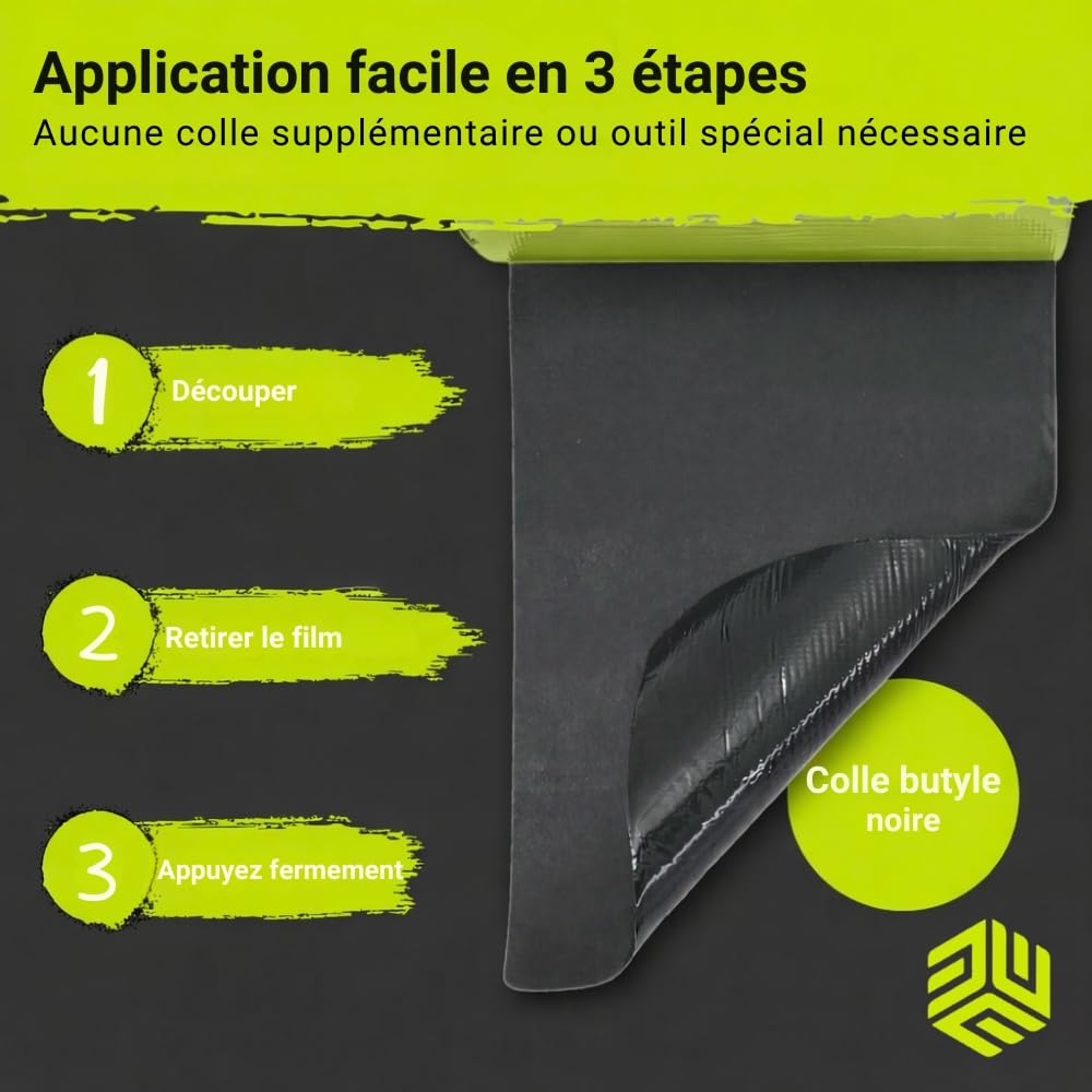 Bande d’Étanchéité EPDM Butyl - Ruban Étanchéité Extérieur - noir (5cm x 5m)