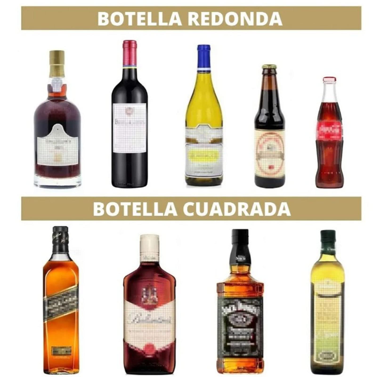 Kit de Bricolaje para Cortar Botellas de Vidrio, Cortador de Botellas de Vidrio para Cortar Botellas Redondas y Cuadradas con Fijación Estable para Navidad,Cumpleaños y Acción de Gracias