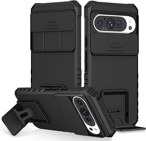 Funda para Google Pixel 7a, Armour Silicona TPU Bumper Pixel 7a Funda con soporte de anillo magnético giratorio, Militar Absorción a prueba de