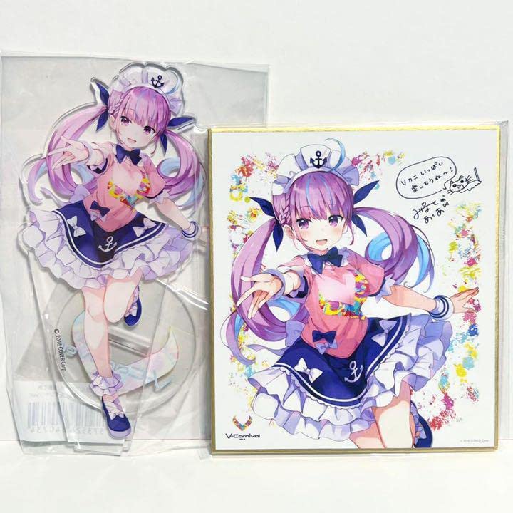 Amazon.co.jp: ホロライブ 湊あくあ アクリルスタンド ミニ色紙 V 