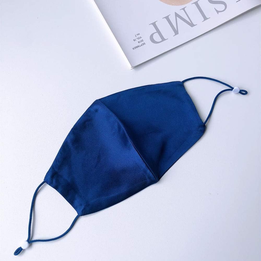 ROSEWARD 100% Mulberry Silk Face Mask for Women Men Reusable Adjustable with Filter Pocket image 2