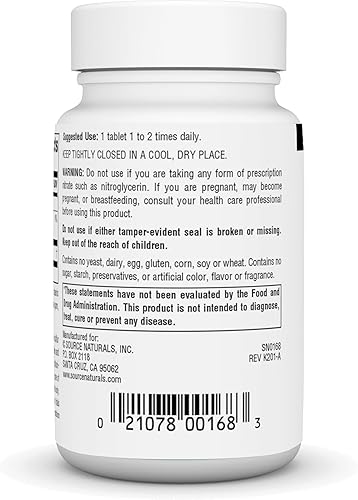 Vista 3 de Source Naturals N-acetil cisteína antioxidante apoyo 1000 mg Suplemento dietético que apoya la salud respiratoria* - 30 tabletas
